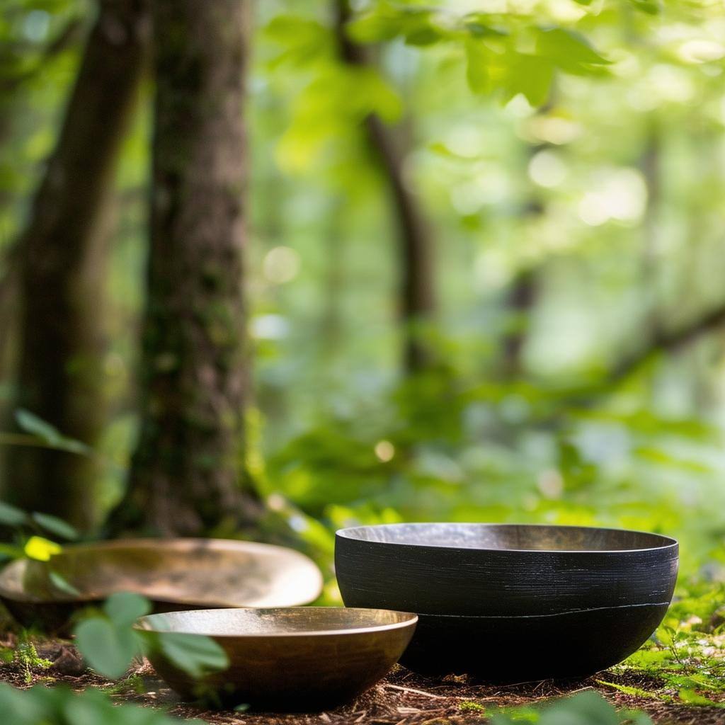 gentle yoga and sound bowls forest